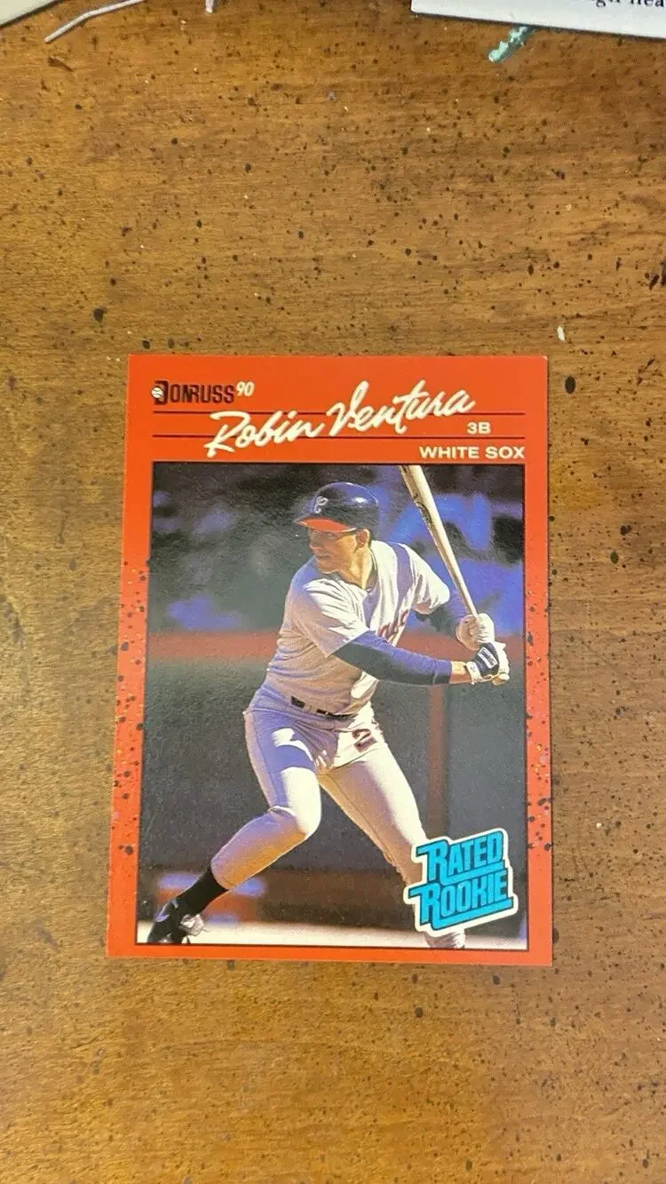 1990 Donruss Robin Ventura Rookie 28 Error Card No Dot After Inc!